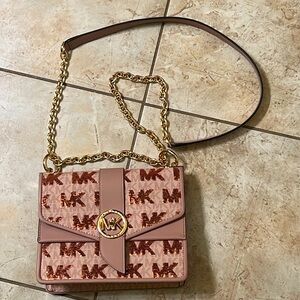 Michael Kors Pink Sparkly Crossbody